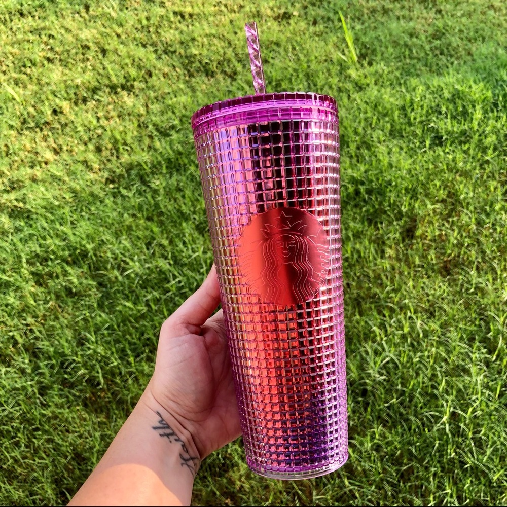 NEW! STARBUCKS OMBRE DISCO GRID TUMBLER